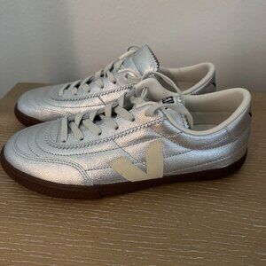 Veja Leather Panenka Sneakers Silver Size 39
